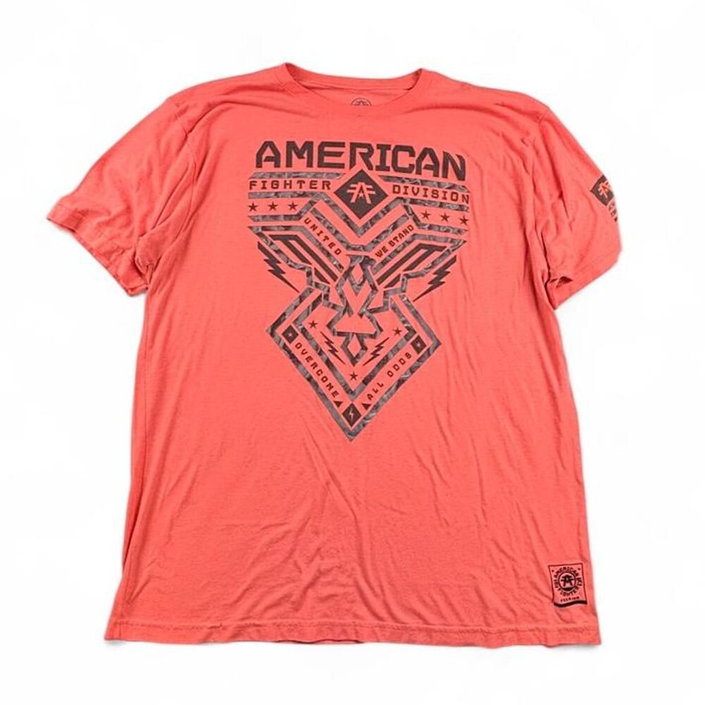 American Fighter Division Graphic T-Shirt Men's 4XL Coral Eagle Tee